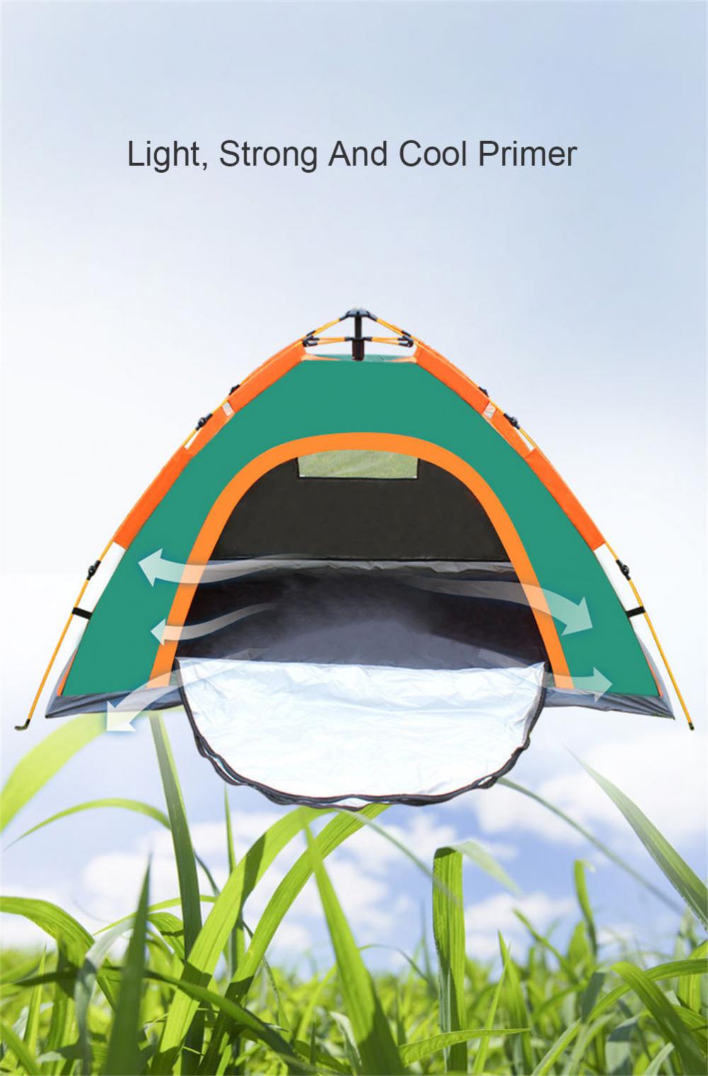 Cheap Goat Tents Camping Fully Automatic Folding Tent Rainproof Windproof Picnic 2 4 Person Beach Tent Portable Breathable Outdoor Travel Wigwam   